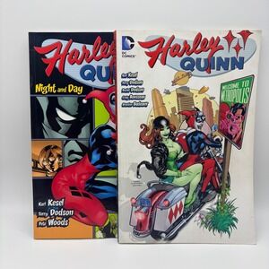 Lot of 2 DC Comics Graphic Novel Harley Quinn Night and Day Welcome Metropolis